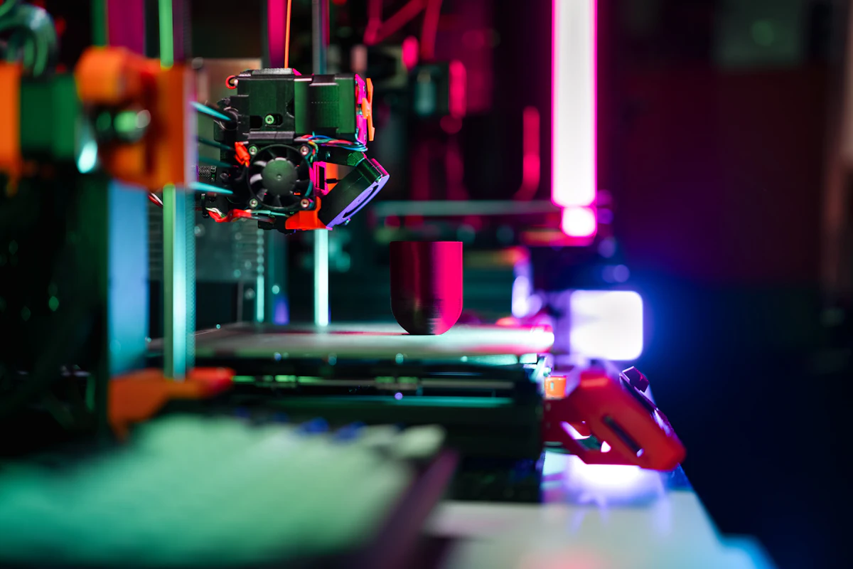 Cabezal de impresora 3D trabajando